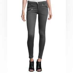 Rag & Bone Zipper Tech Moto Jeans Seattle Grey Size 25